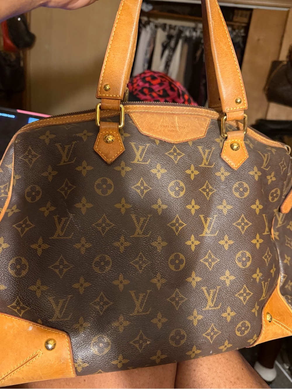 Authentic Louis Vuitton Brown Monogram Canvas Satchel $1375